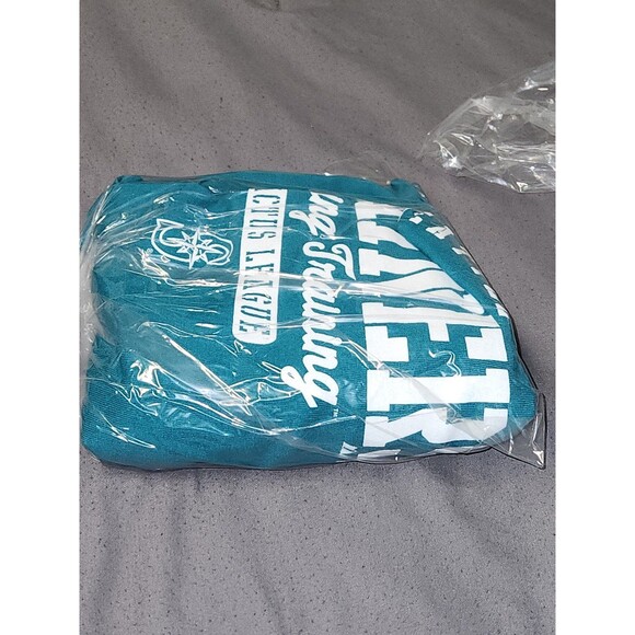 Vintage 90s TEAL Majestic Seattle Mariners Spring Training Tshirt XXL 2XL EUC - Picture 9 of 9